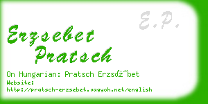 erzsebet pratsch business card